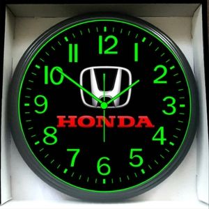Honda Accord Civic Pilot Garage Shop Glow In The Dark Wall Clock New!